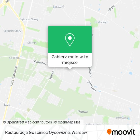 Mapa Restauracja Gościniec Oycowizna