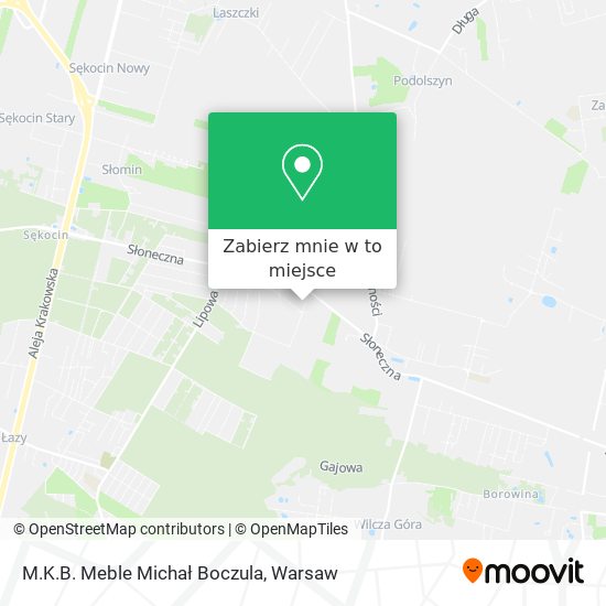 Mapa M.K.B. Meble Michał Boczula