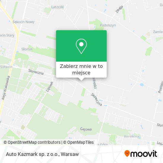 Mapa Auto Kazmark sp. z o.o.