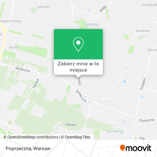 Mapa Poprzeczna