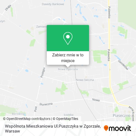 Mapa Wspólnota Mieszkaniowa Ul.Puszczyka w Zgorzale