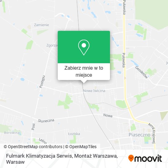 Mapa Fulmark Klimatyzacja Serwis, Montaż Warszawa