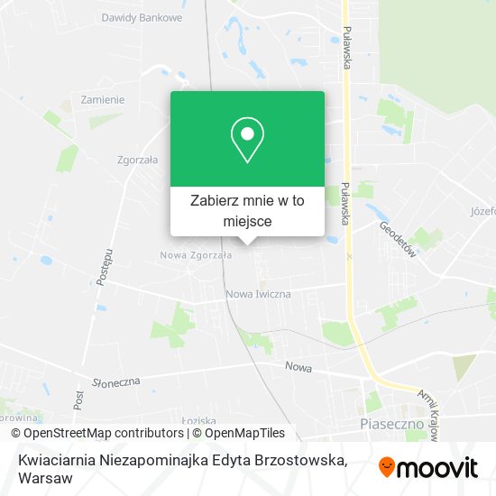 Mapa Kwiaciarnia Niezapominajka Edyta Brzostowska