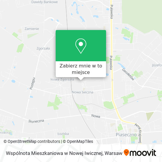 Mapa Wspólnota Mieszkaniowa w Nowej Iwicznej