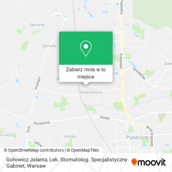 Mapa Gołowicz Jolanta, Lek. Stomatolog. Specjalistyczny Gabinet