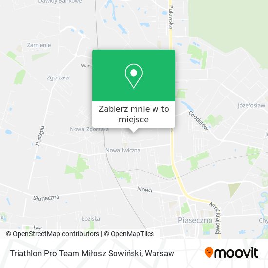 Mapa Triathlon Pro Team Miłosz Sowiński