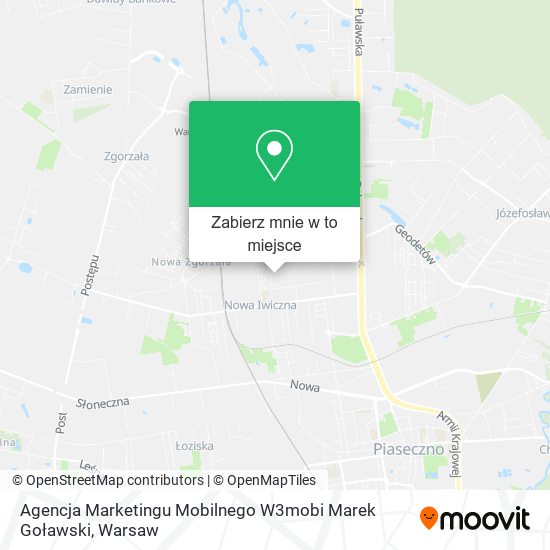 Mapa Agencja Marketingu Mobilnego W3mobi Marek Goławski