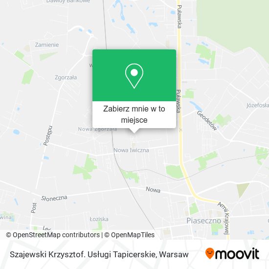 Mapa Szajewski Krzysztof. Usługi Tapicerskie