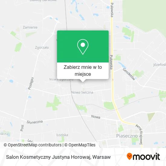Mapa Salon Kosmetyczny Justyna Horowaj