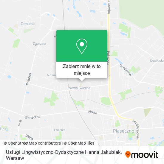 Mapa Usługi Lingwistyczno-Dydaktyczne Hanna Jakubiak