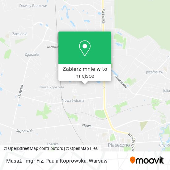 Mapa Masaż - mgr Fiz. Paula Koprowska