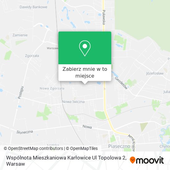 Mapa Wspólnota Mieszkaniowa Karłowice Ul Topolowa 2