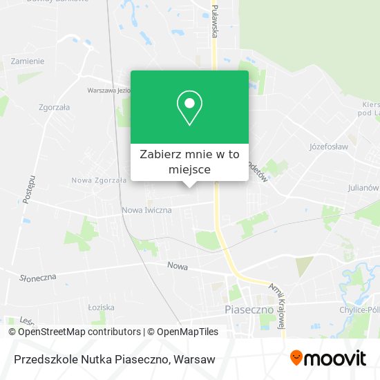 Mapa Przedszkole Nutka Piaseczno