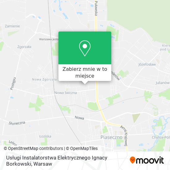 Mapa Usługi Instalatorstwa Elektrycznego Ignacy Borkowski