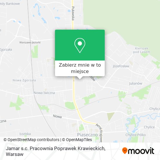 Mapa Jamar s.c. Pracownia Poprawek Krawieckich