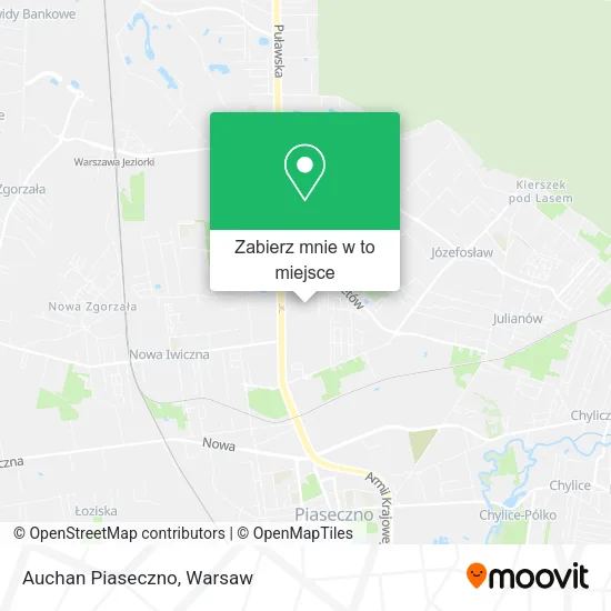 Mapa Auchan Piaseczno