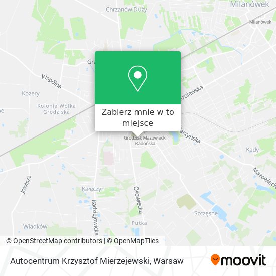 Mapa Autocentrum Krzysztof Mierzejewski