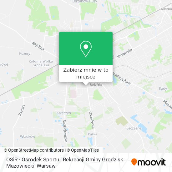 Mapa OSiR - Ośrodek Sportu i Rekreacji Gminy Grodzisk Mazowiecki