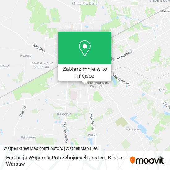 Mapa Fundacja Wsparcia Potrzebujących Jestem Blisko