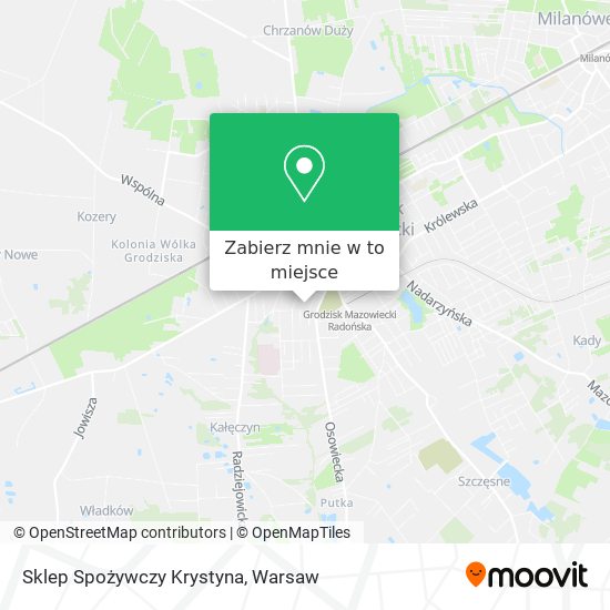 Mapa Sklep Spożywczy Krystyna