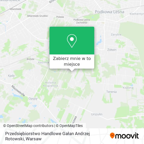 Mapa Przedsiębiorstwo Handlowe Gałan Andrzej Rotowski