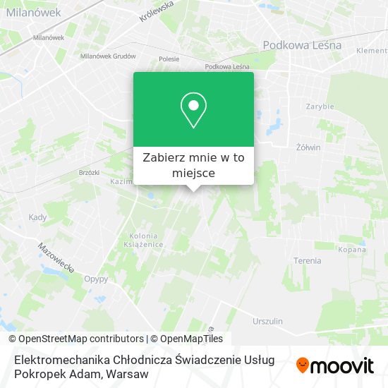 Mapa Elektromechanika Chłodnicza Świadczenie Usług Pokropek Adam