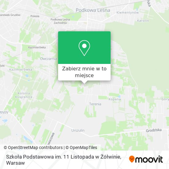 Mapa Szkoła Podstawowa im. 11 Listopada w Żółwinie