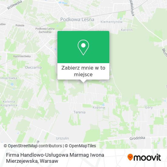 Mapa Firma Handlowo-Usługowa Marmag Iwona Mierzejewska