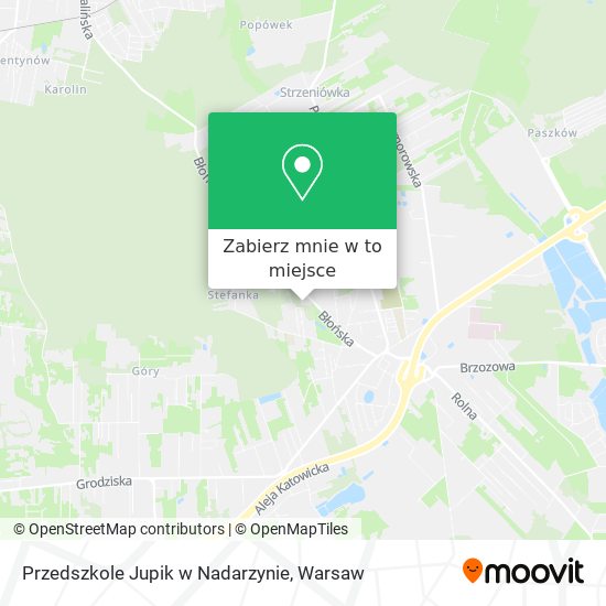 Mapa Przedszkole Jupik w Nadarzynie