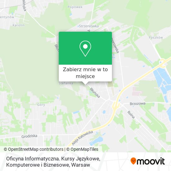 Mapa Oficyna Informatyczna. Kursy Językowe, Komputerowe i Biznesowe