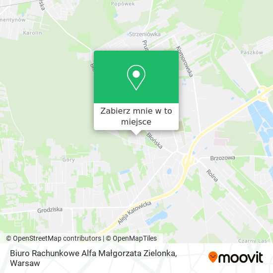 Mapa Biuro Rachunkowe Alfa Małgorzata Zielonka