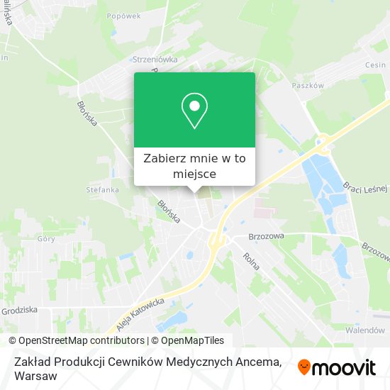 Mapa Zakład Produkcji Cewników Medycznych Ancema