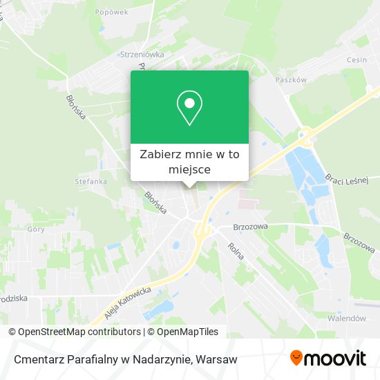 Mapa Cmentarz Parafialny w Nadarzynie