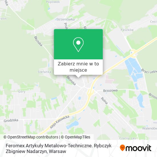 Mapa Feromex Artykuły Metalowo-Techniczne. Rybczyk Zbigniew Nadarzyn