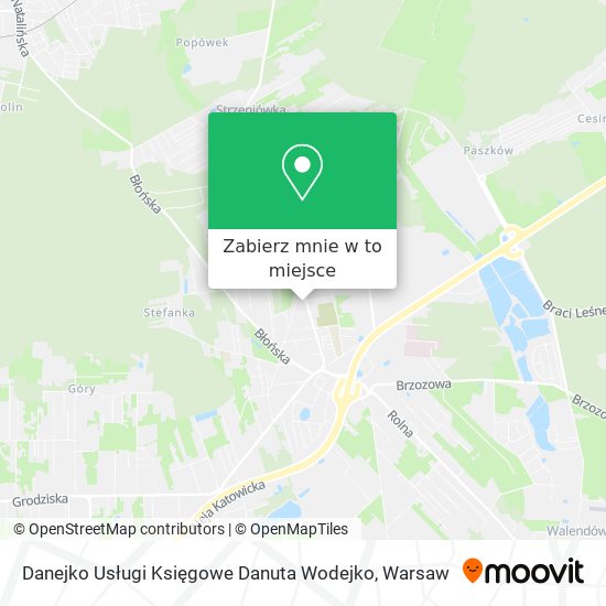 Mapa Danejko Usługi Księgowe Danuta Wodejko