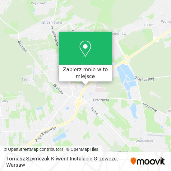 Mapa Tomasz Szymczak Kliwent Instalacje Grzewcze