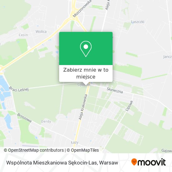 Mapa Wspólnota Mieszkaniowa Sękocin-Las