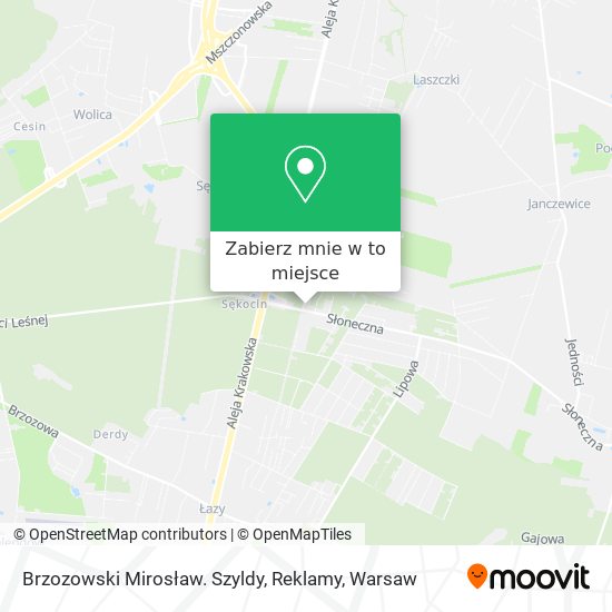 Mapa Brzozowski Mirosław. Szyldy, Reklamy