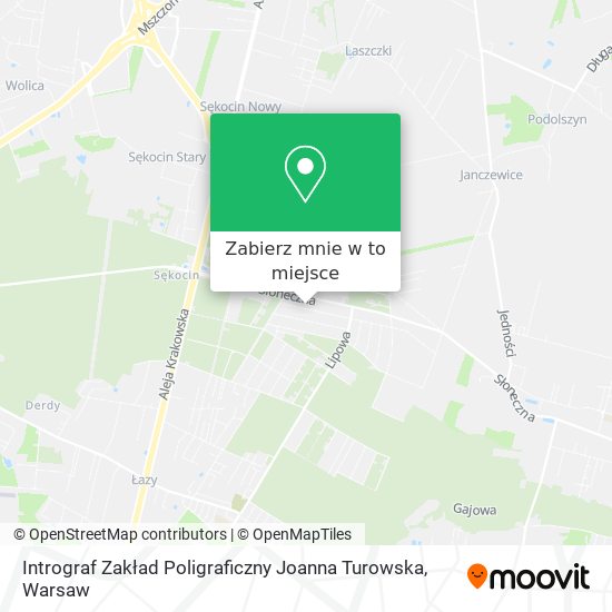 Mapa Intrograf Zakład Poligraficzny Joanna Turowska