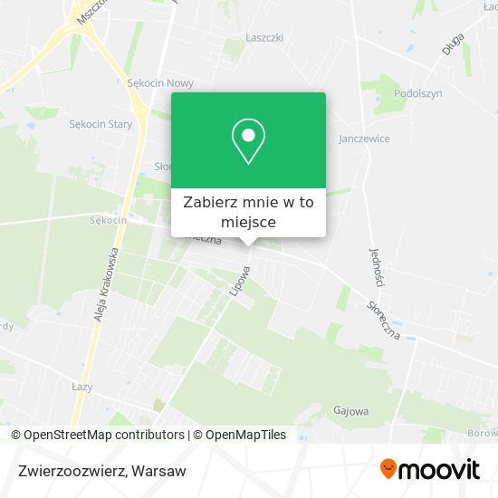 Mapa Zwierzoozwierz