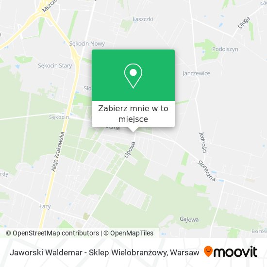 Mapa Jaworski Waldemar - Sklep Wielobranżowy