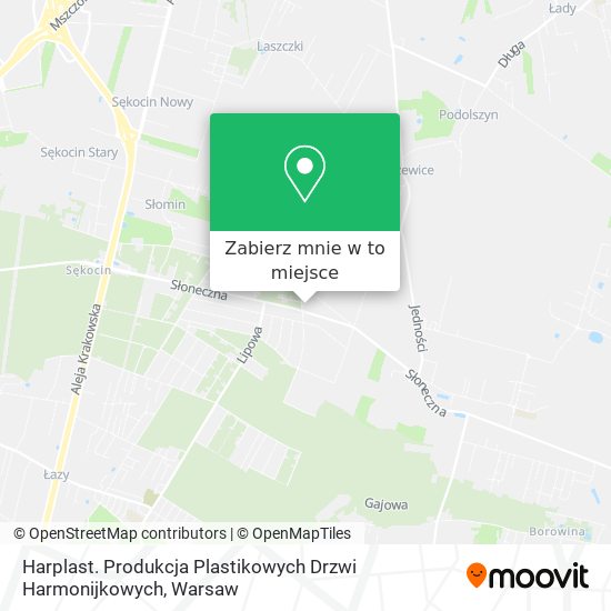 Mapa Harplast. Produkcja Plastikowych Drzwi Harmonijkowych