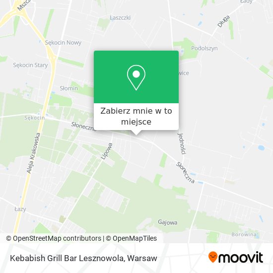 Mapa Kebabish Grill Bar Lesznowola