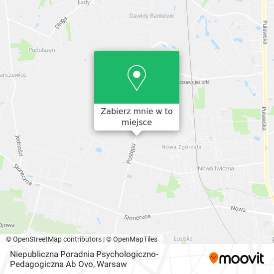 Mapa Niepubliczna Poradnia Psychologiczno-Pedagogiczna Ab Ovo