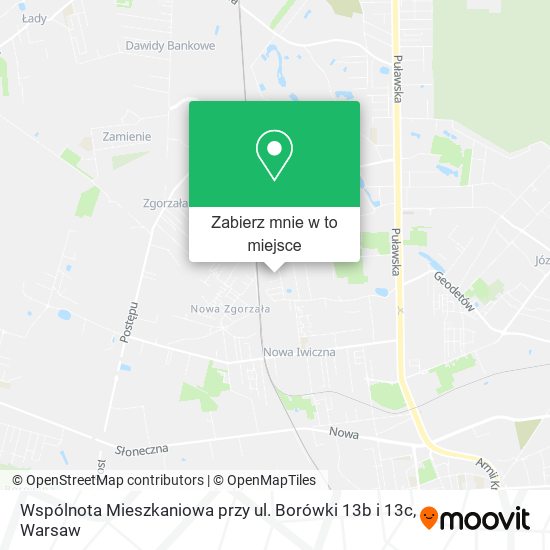Mapa Wspólnota Mieszkaniowa przy ul. Borówki 13b i 13c