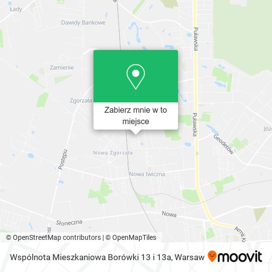 Mapa Wspólnota Mieszkaniowa Borówki 13 i 13a