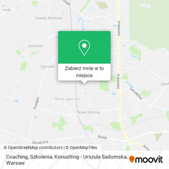 Mapa Coaching, Szkolenia, Konuslting - Urszula Sadomska