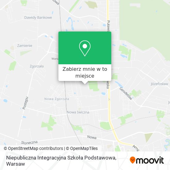 Mapa Niepubliczna Integracyjna Szkoła Podstawowa