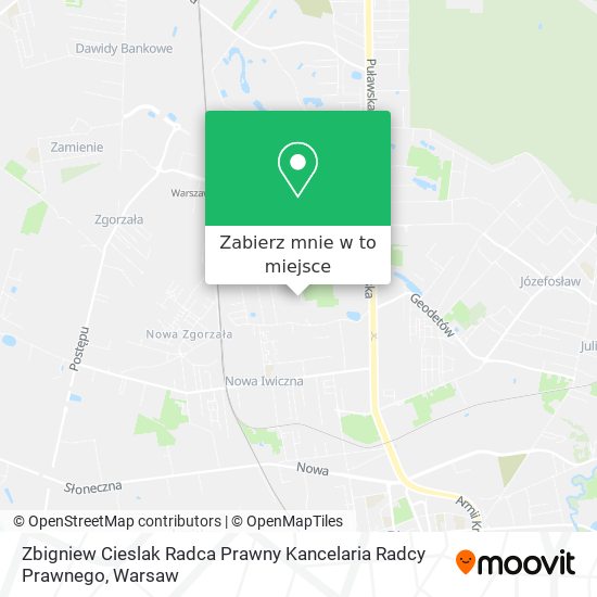 Mapa Zbigniew Cieslak Radca Prawny Kancelaria Radcy Prawnego