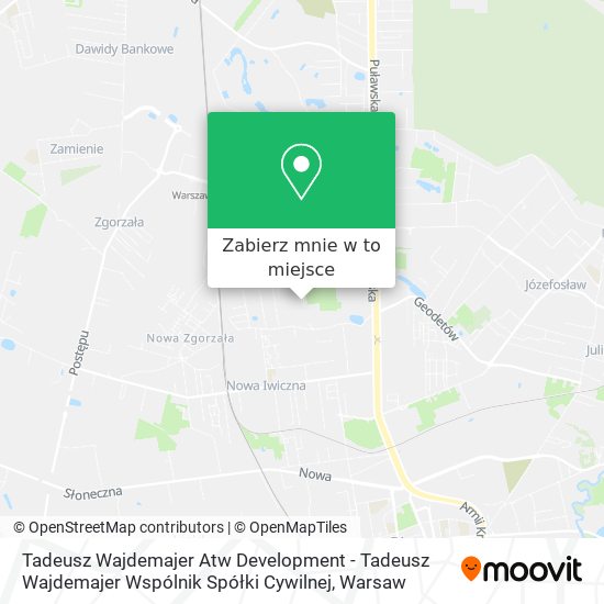 Mapa Tadeusz Wajdemajer Atw Development - Tadeusz Wajdemajer Wspólnik Spółki Cywilnej